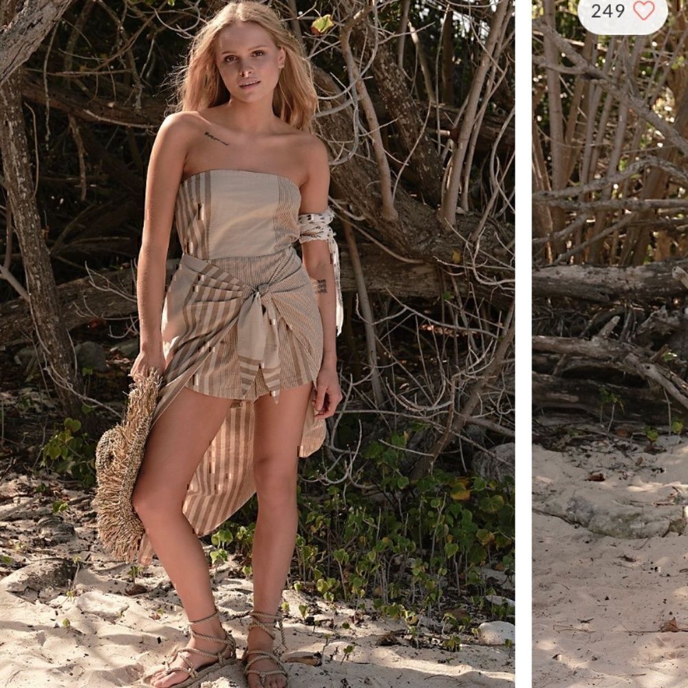 Free People Caliente Romper Sarong 